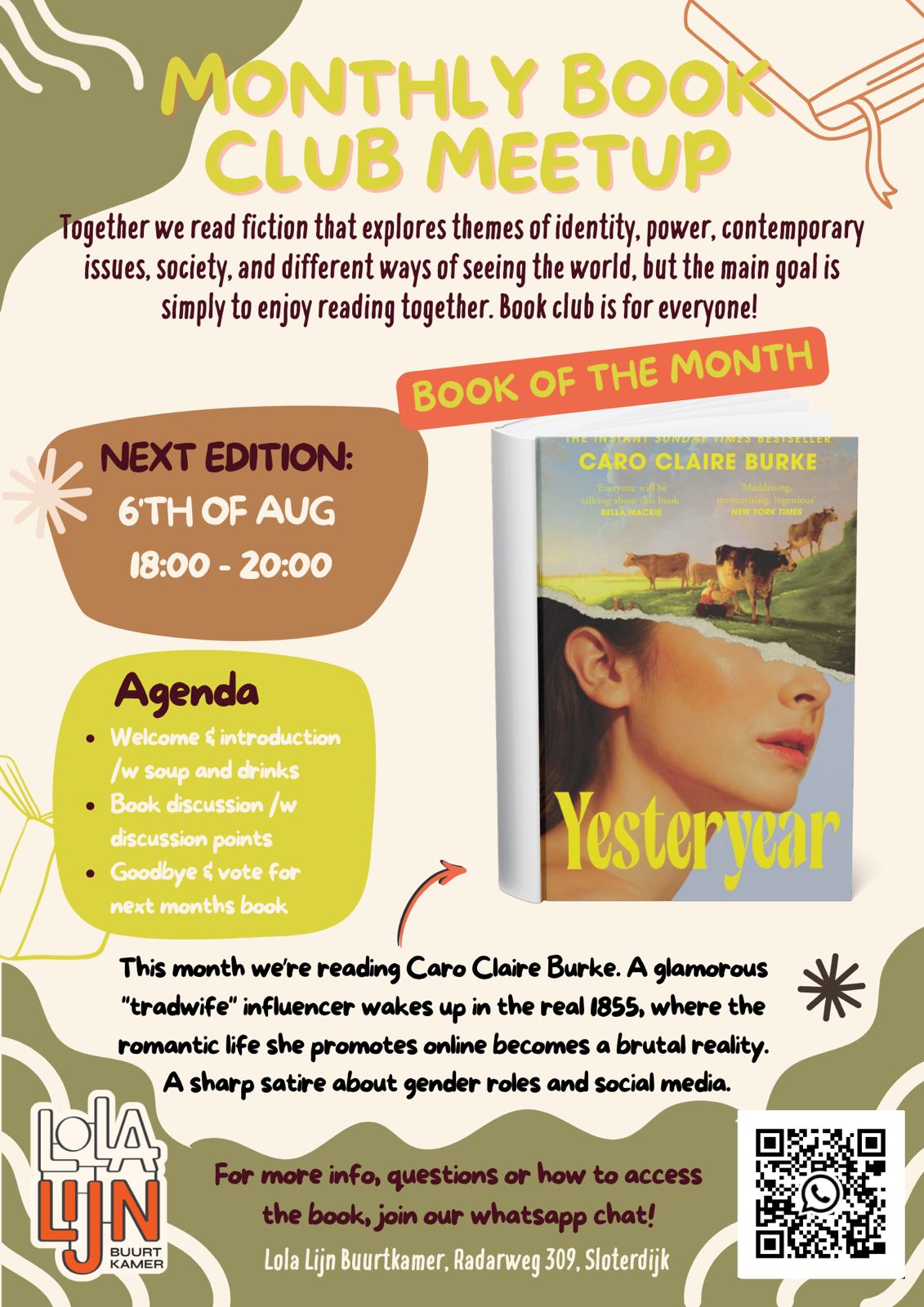 Poster Boekenclub: Yesteryear