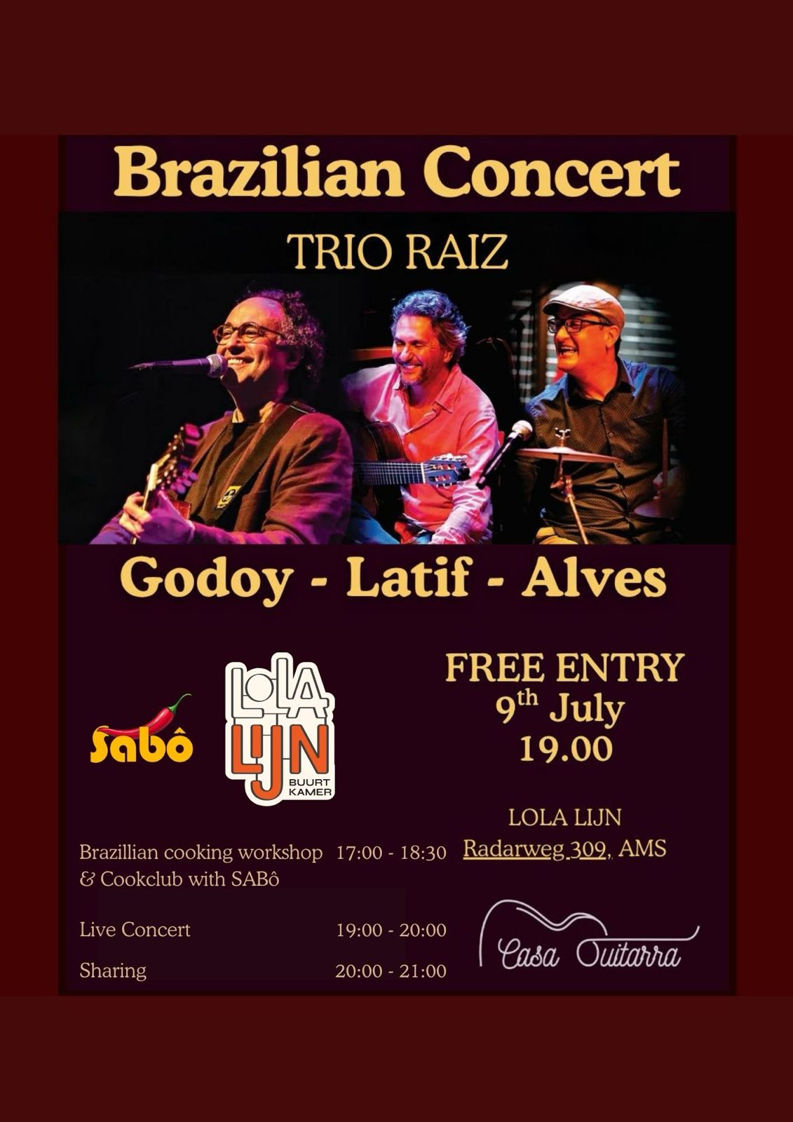 Poster Braziliaanse Kookclub & Liveconcert