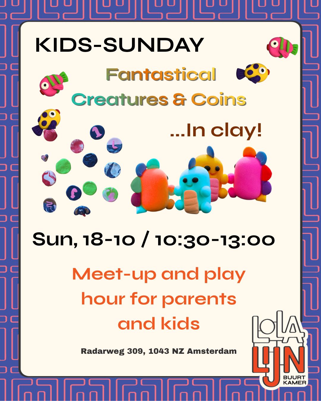 Poster Kids Sunday: Fantastische wezens & munten — van klei!