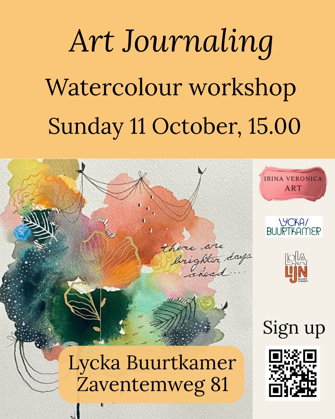 Poster Aquarel Art Journaling Workshop