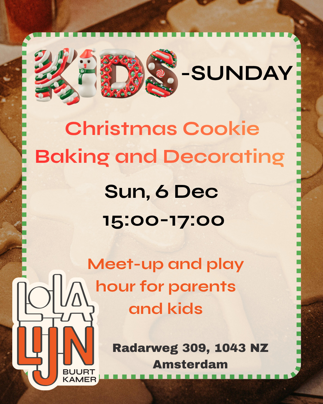 Poster Kids Sunday: Christmas Cookie Baking and Decorating